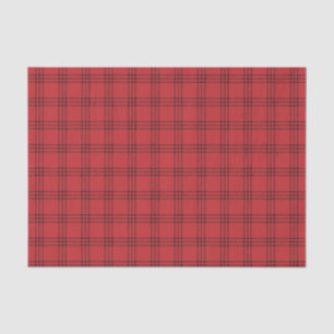 Modern Dark Red and Black Plaid Tissue Paper