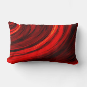 Modern Dark Red Brown Colour Abstract Lumbar Cushion