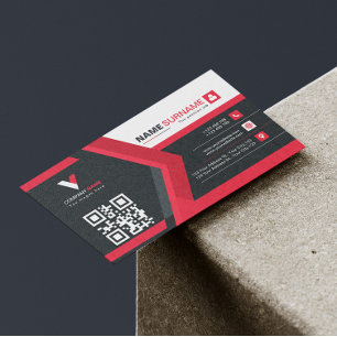 Modern Dark Red Elegant  Business Card