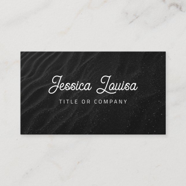 Modern Dark Sand QR Code Business Card (Front)