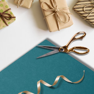 Modern Dark Teal Plain Coloured Birthday Party Tissue Paper