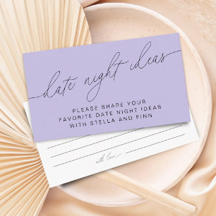 Modern Date Night Ideas Bridal Shower Cards