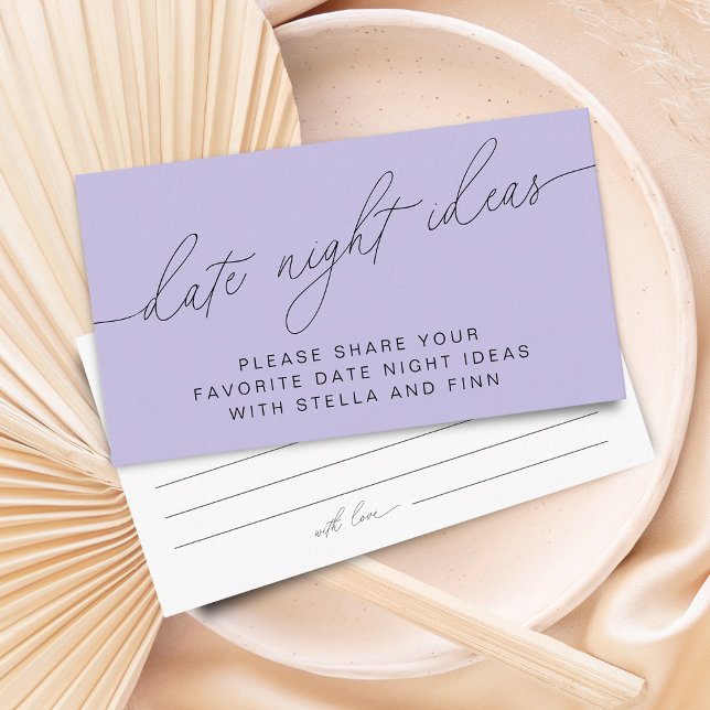 Modern Date Night Ideas Bridal Shower Cards (Modern Date Night Ideas Bridal Shower Cards)