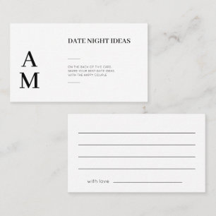 Modern Date Night Ideas Wedding Cards