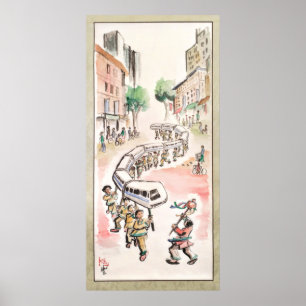 Modern day dragon dancers poster