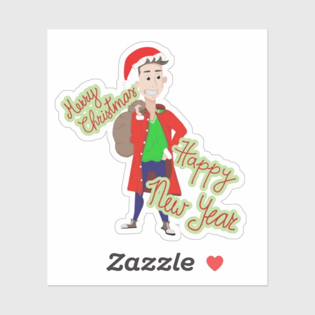 Modern day Santa Claus Sticker (Sheet)