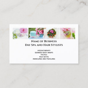 Modern day spa DIY photo logo salon picture Business Card
