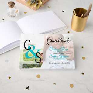 Modern Day Wedding - Turquoise Guest Book