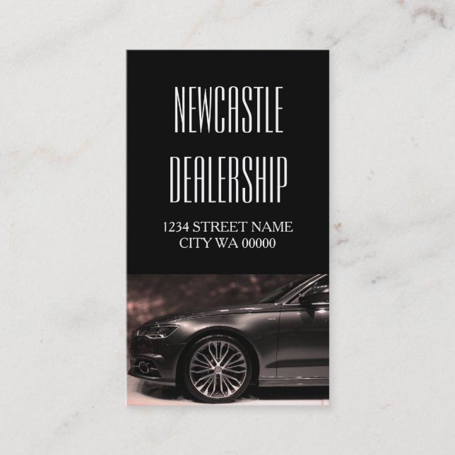 Modern Dealership, Auto Sale & Repair Business Card (Front)