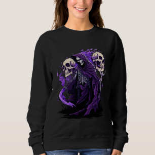 Modern Death Reaper  Undead Death Occult Gothic Sweatshirt