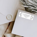 Modern Deco | Black and White<br><div class="desc">These elegant black and white return address labels feature a modern spin on classic art deco. Black geometric borders and ornamentation decorate a simple white background. They coordinate perfectly with our Modern Deco Christmas holiday greeting card collection.</div>