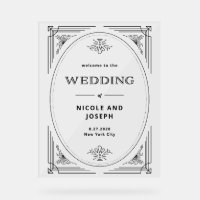Modern Deco | Black and White Wedding Welcome