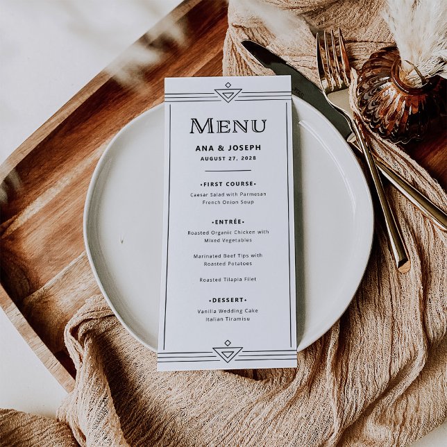 Modern Deco | Classic Black and White Menu (Creator Uploaded)