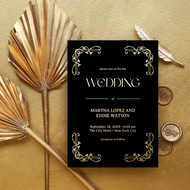 Modern Deco | Elegant Wedding Black and Gold (Creator Uploaded)