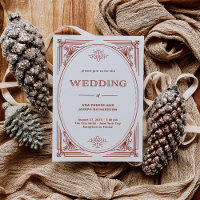Modern Deco | Light Silver White with Red Wedding
