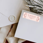 Modern Deco | Pink and Red<br><div class="desc">These elegant return address labels feature a modern spin on classic art deco. Festive red geometric borders and ornamentation decorate a blush pink background. They coordinate perfectly with our Modern Deco Christmas holiday greeting card collection.</div>
