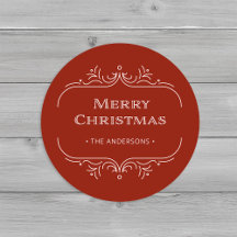 Modern Deco | Red and Blush Pink Merry Christmas