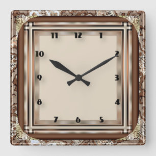 Modern Deco Square Wall Clock