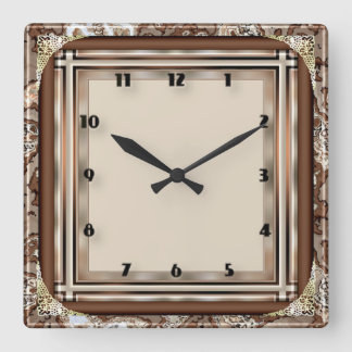 Modern Deco Square Wall Clock