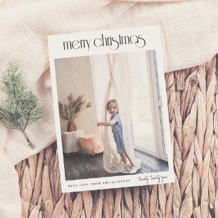 Modern Deco Type Merry Christmas Holiday Photo