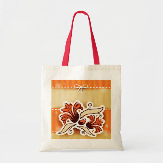 Modern decor with flower, pillow tote bag