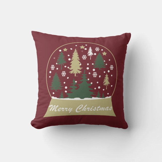 Modern decorated snowglobe cushion (Front)