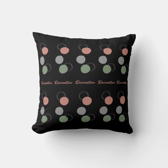 modern decoration dots shape abstract pattern cushion (Front)
