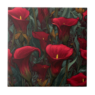Modern Decorative Calle Lilies  Tiles  For Kitchen
