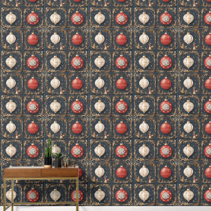 Modern decorative Christmas balls Wallpaper