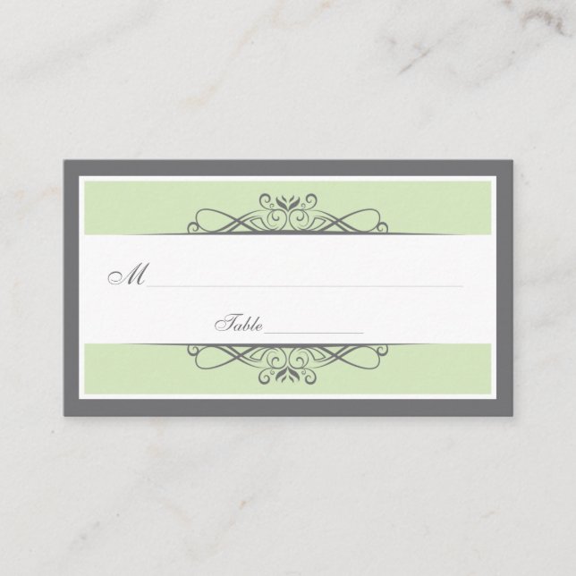 Modern Decorative Special Occasion Placecard (Front)