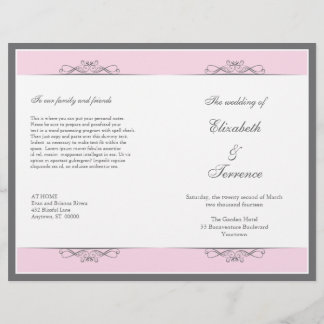 Modern Decorative Wedding Program Flyer