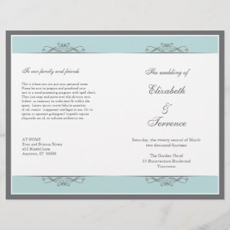 Modern Decorative Wedding Program Flyer