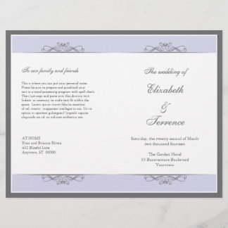 Modern Decorative Wedding Program Flyer