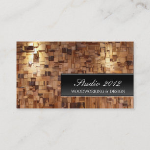 Modern Decorative Woodworking Studio Business Card