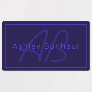 Modern Deep Purple Colours   Cool Name & Monogram