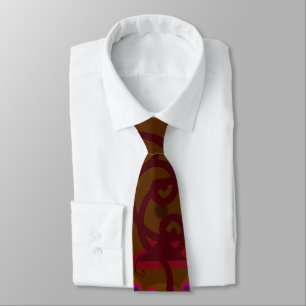 Modern Deep Red Pink Cute Neck Tie