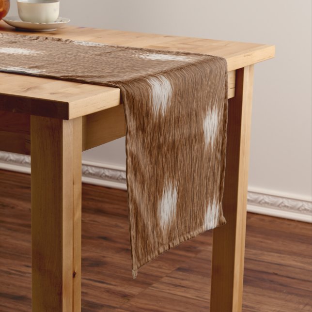 Modern Deer Skin Texture Stylish Short Table Runner (In Situ)