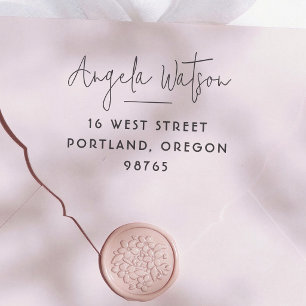 Modern Delicate Handwriting Return Address Self-inking Stamp
