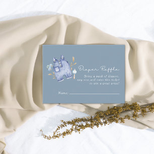 Modern Denim Blue Jean Stripes Baby Shower Enclosure Card