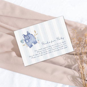 Modern Denim Blue Jean Stripes Baby Shower Enclosure Card