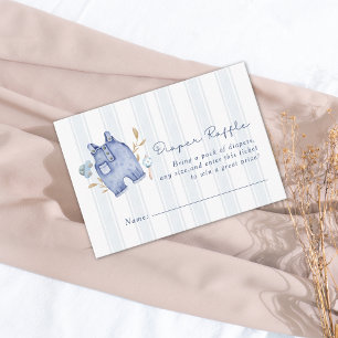 Modern Denim Blue Jean Stripes Baby Shower Enclosure Card