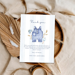 Modern Denim Blue Jean Stripes Baby Shower Invitation