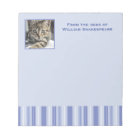 Modern Denim Blue Stripes with Photo Insert