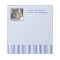 Modern Denim Blue Stripes with Photo Insert