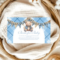 Modern Denim Teddy Bear Baby Showe Books for Baby