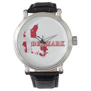 Modern Denmark Danish Letter MAP Flag Souvenir  Watch