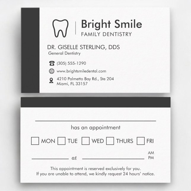 Modern Dental Dentistry Appointment Reminder   Card (Creator Uploaded)