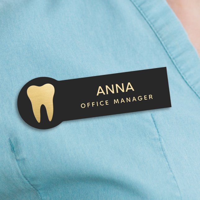 Modern Dental Office Manager Name Tag (Creator Uploaded)