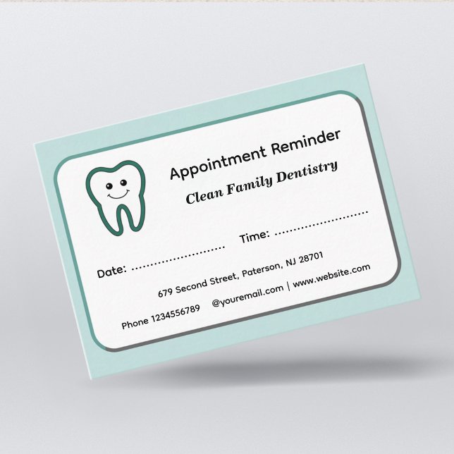 Modern Dentist Appointment Reminder Cards (Creator Uploaded)