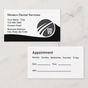 Modern Dentist Office Budget Appointment Cards